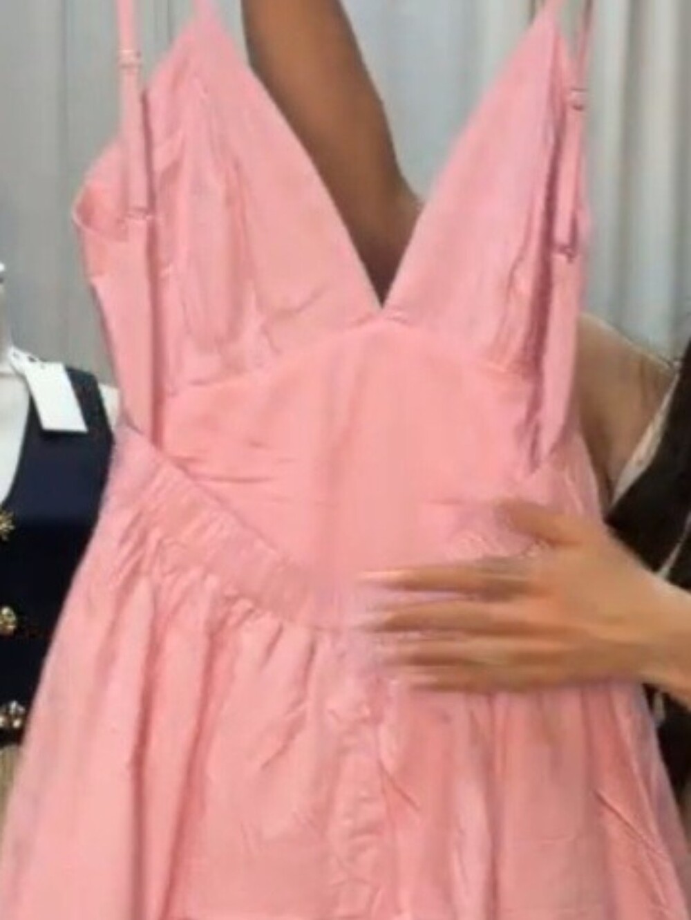 Commense Maxi Slip Dress Coastal Cowgirl Open Back 100% Cotton Pink S NWT - Picture 6 of 11
